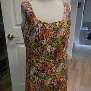 Sleeveless, Scoop Neck Floral Dress